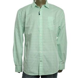 Tommy Hilfiger Light Green Striped Casual Shirt